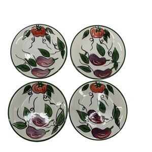 Vintage Ceramica San Marciano Hand Painted Italy Side Plates Four (4)